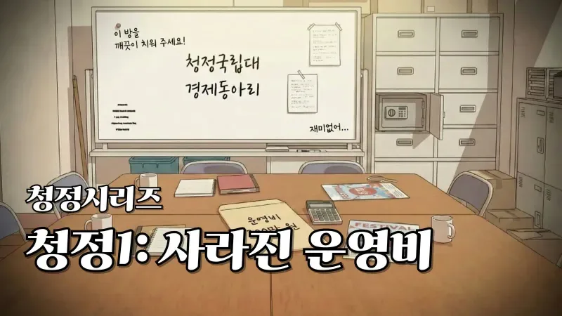 청정1: 사라진 운영비 표지