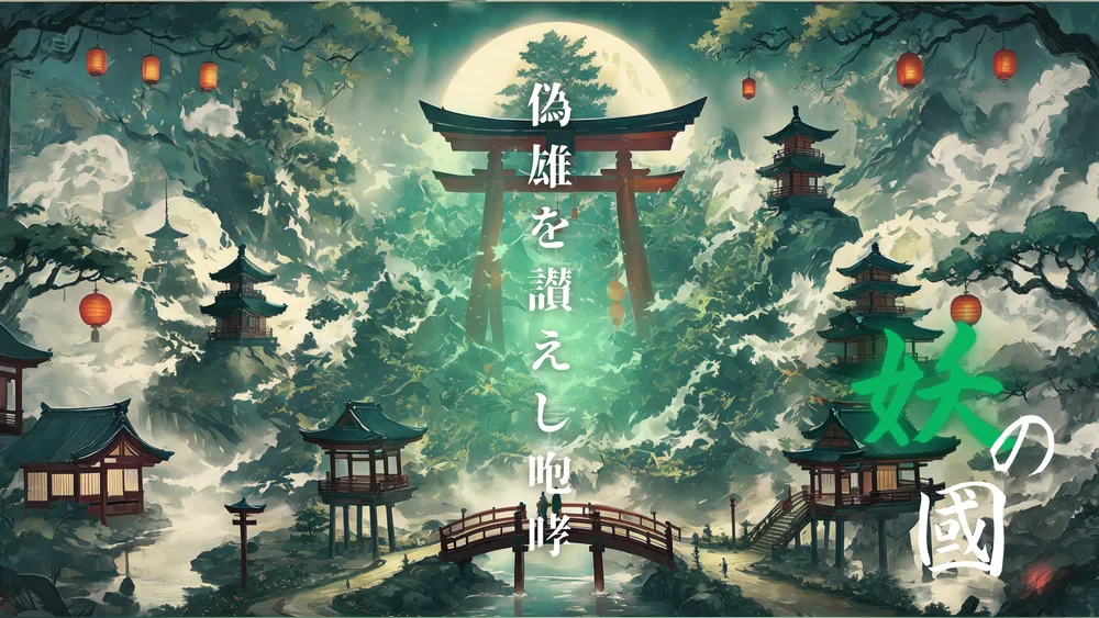 요괴의 나라 -가짜 영웅을 기리는 포효- 표지