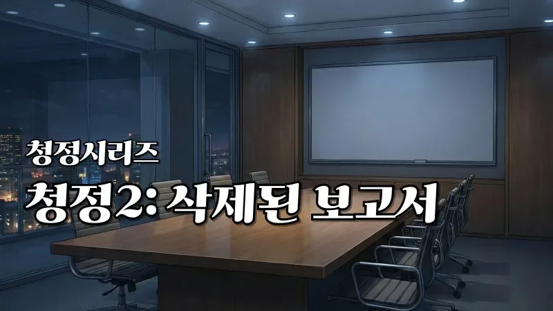 청정2: 삭제된 보고서 표지